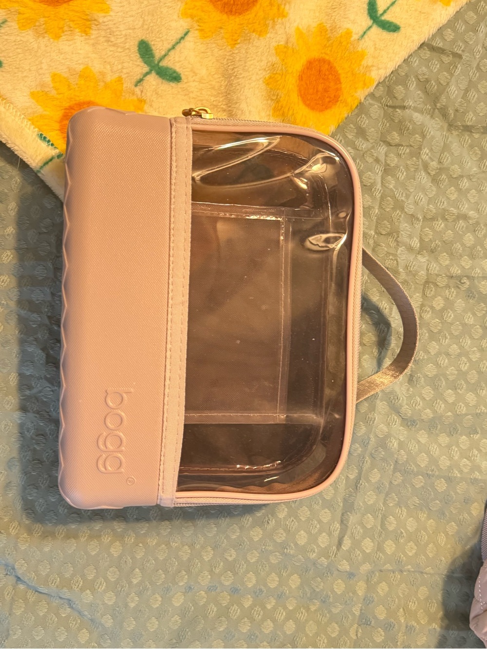 BOGG BAG Pink Clear Top Cosmetic Case